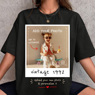 T-shirt Photo Vintage Anniversaire Nostalgique Année Perso