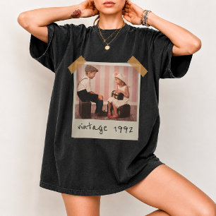 T-shirt Photo Vintage Personnalisé Et Année Nostalgique An