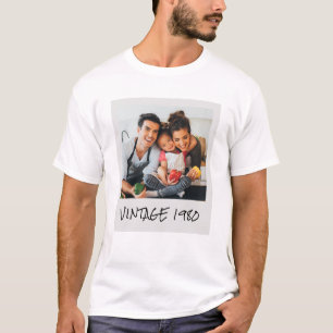 T-shirt Photo Vintage Personnalisée Et Année