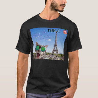 T-shirt PhotoBomb Chats Carte postale JeTaime Paris Annive