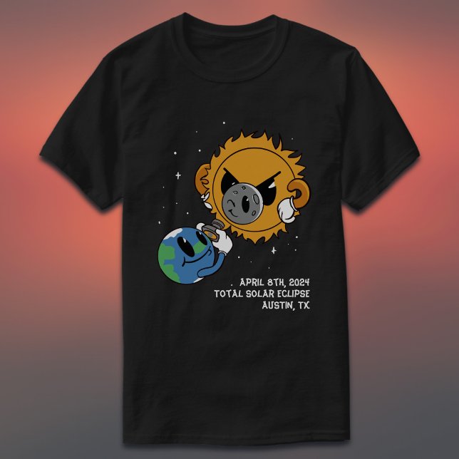 T-shirt Photobomb Solaire Eclipse 2025 Personnalisé (All text is editable, add your city and state, or change as required)