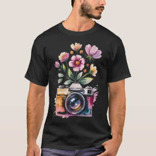 T-shirt Photographe Appareil Photo Photographie Avec Eau F