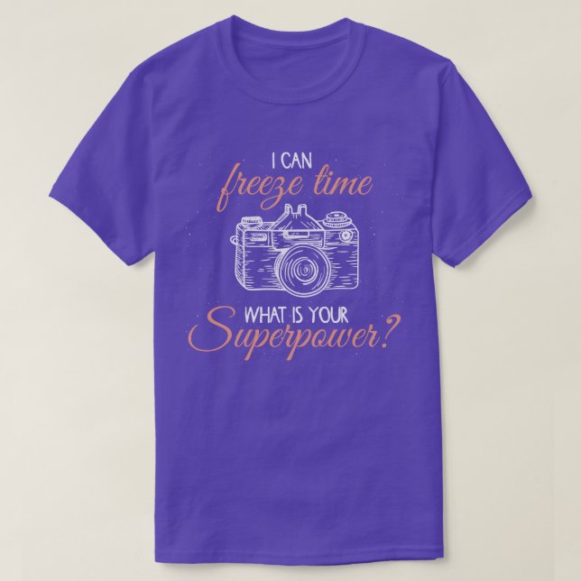 T-shirt Photographe avec superpuissance (Design devant)
