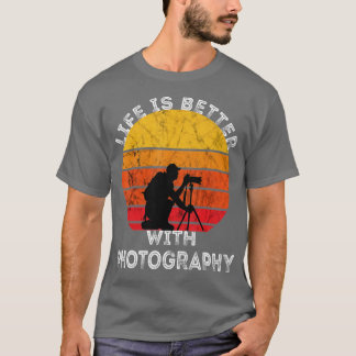 T-shirt Photographe Camera Lover Photographie Retro Vintag