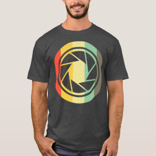 T-shirt Photographe de lentilles de caméra d'ouverture 