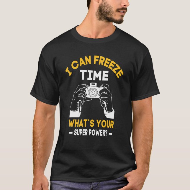 T-shirt Photographe mariage Je Peux Geler Le Temps Que Vot (Devant)