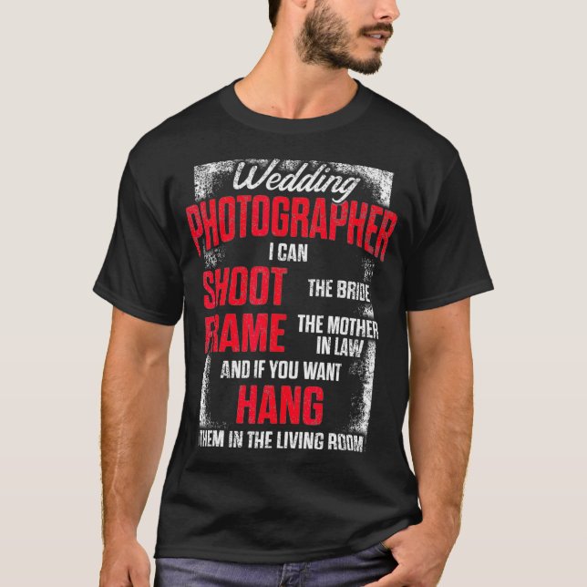 T-shirt Photographe mariage Photographie Personnel En Droi (Devant)