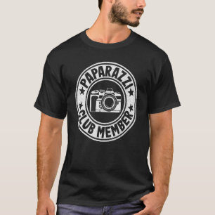 T-shirt Photographe membre du club des paparazzis Appareil