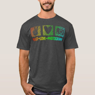 T-shirt Photographe Photo Harmony Peace Love Photographie
