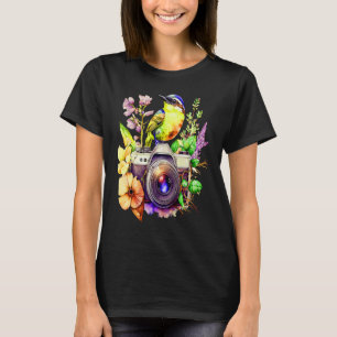 T-shirt Photographie de la Nature Amour Fleurs et Oiseaux