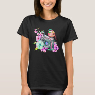 T-shirt Photographie de la Nature Amour Fleurs et Papillon