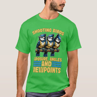 T-shirt Photographie d'oiseau Tir Oiseaux Eposure Oiseaux