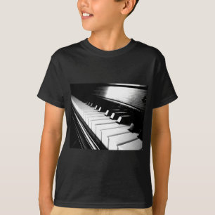 T-shirt Photographie noire et blanche chique de piano