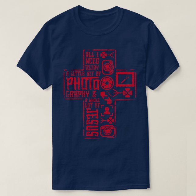 T-shirt Photographie Photographe Jésus Dieu Religion (Design devant)