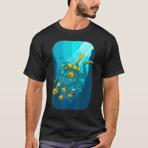 T-shirt Photographie sous-marine plongeur avec appareil ph