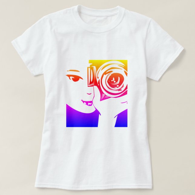 T-shirt photographique coloré (Design devant)