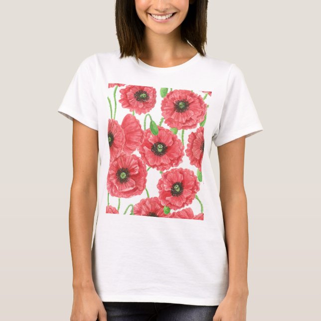 T-shirt Photos aquarelle motif floral (Devant)