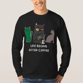 T-Shirt photos de chat pour les amateurs de café