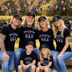 T-shirt Photos de famille du 4 juillet Nés pour rouler en 