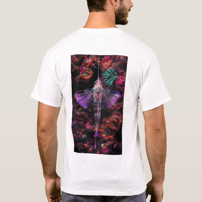 T-shirt Photos de la peau de cuir de l'Alien extraterrestr (Dos)
