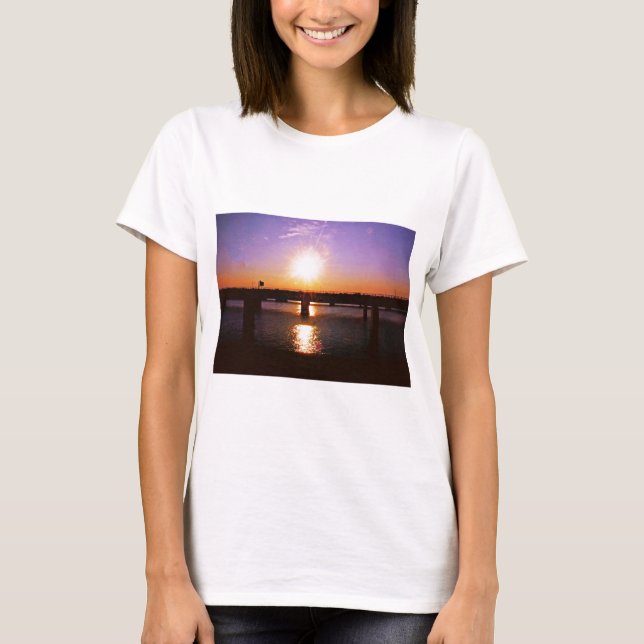 T-shirt Photos de lever de soleil et de coucher du soleil (Devant)