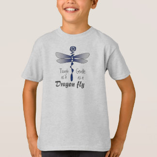 T-shirt Phrase Perpetual Blue Grey Dragonfly