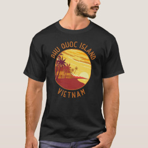 T-shirt Phu Quoc Island Vietnam Cercle en détresse rétro