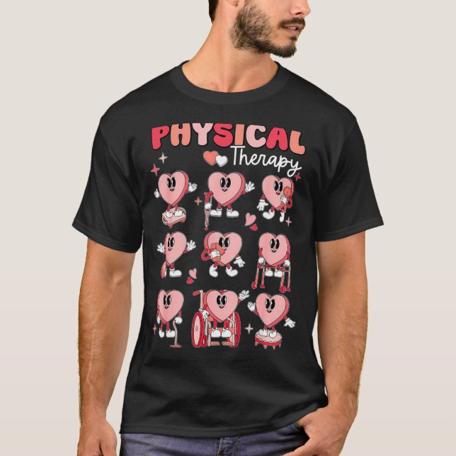 T-shirt Physical Therapy Cute Candy Heart Valentines Pt Th (Devant)