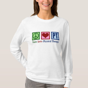 T-shirt Physiothérapeute de pinte d'amour de paix