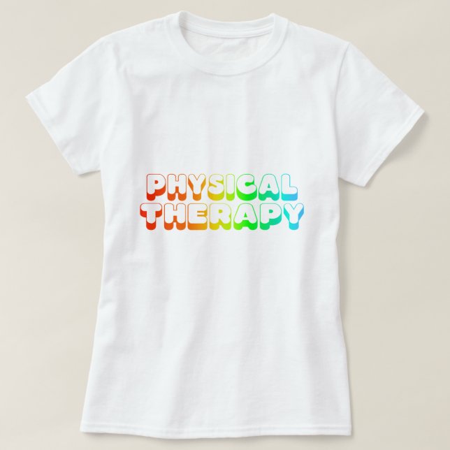 T-shirt Physiothérapie d'arc-en-ciel (Design devant)