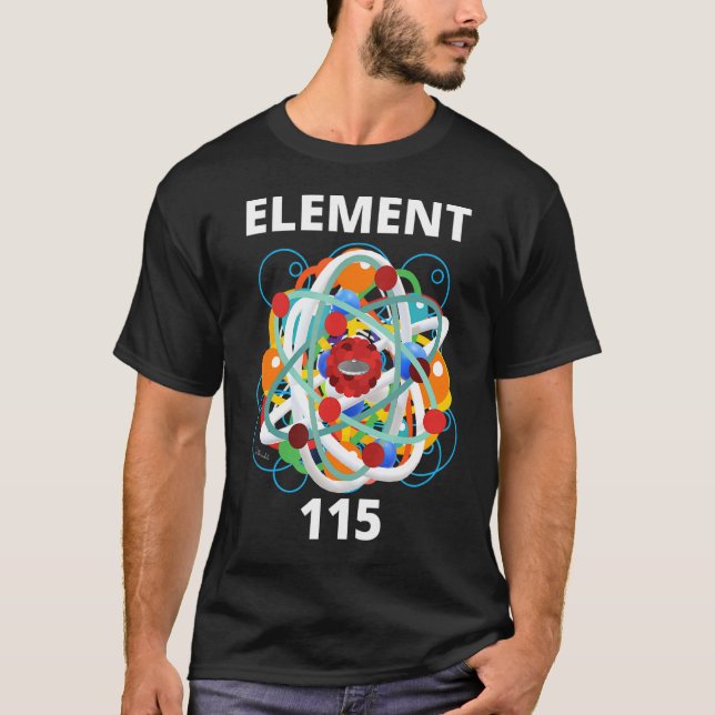 T-shirt Physique Élément 115 Particules d'énergie Nucléi S (Devant)