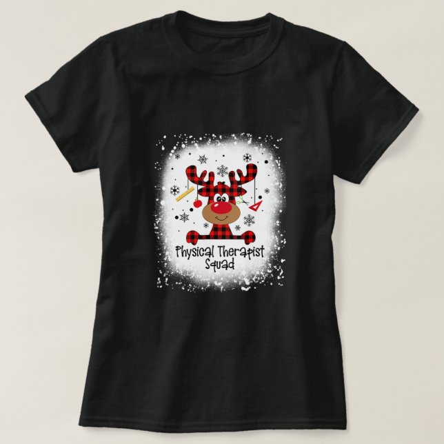 T-shirt Physothérapie Bleached Squad Reindeer Funny C (Design devant)