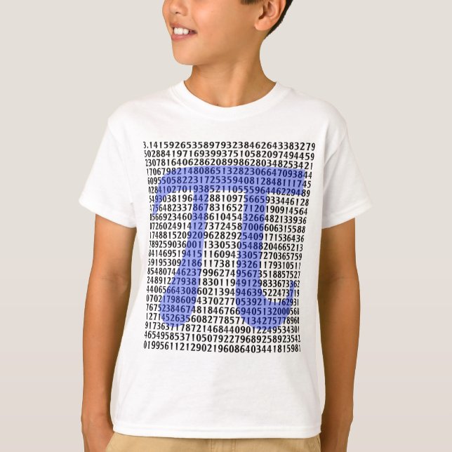 T-shirt Pi 3,14 à 100 chiffres (Devant)