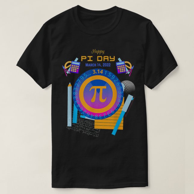 T-shirt Pi Day 2022 Math Enseignant école Conception 3 (Design devant)