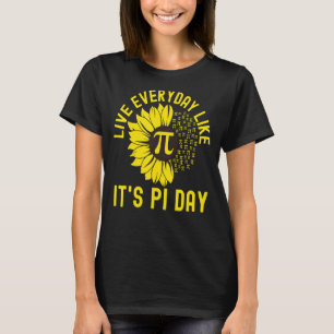 T-shirt Pi Day Math Sunflower Vivent Tous Comme Son Pi Da