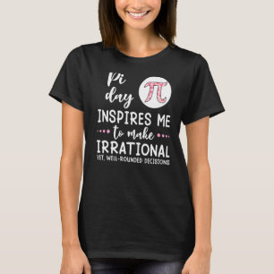 T-shirt Pi Day m'inspire Math Pi Symbole Coeurs Imprimer