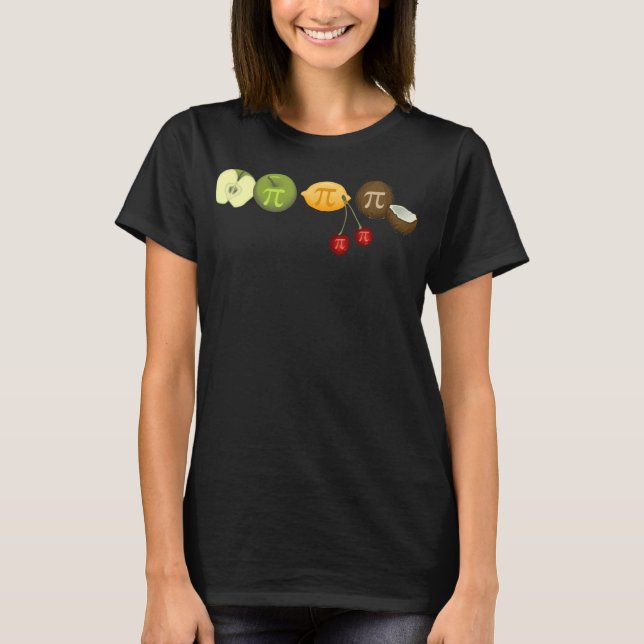 T-shirt Pi Day Pi sur divers fruits (Devant)
