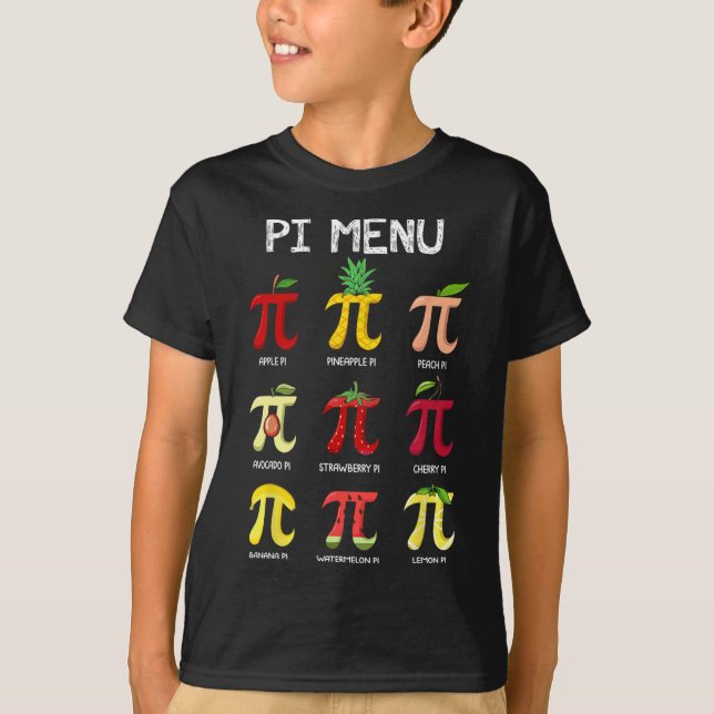T-shirt Pi Menu Pie Mathématiques Jour Mathématiques Mathé (Devant)