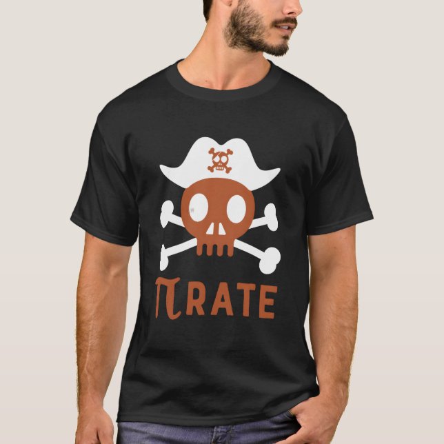 T-shirt Pi Rate Pi Day Numeric Mathmatic Joke (Devant)