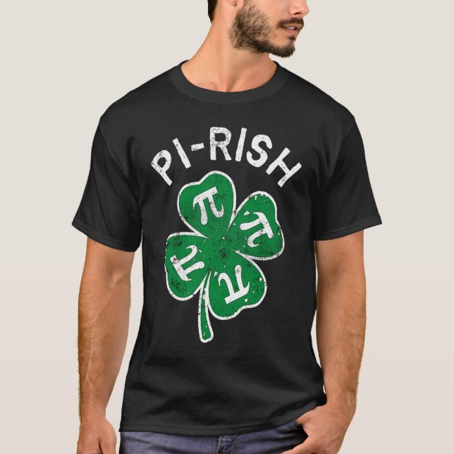 T-shirt Pi rish Lucky C St Patrick's Day Distress (Devant)