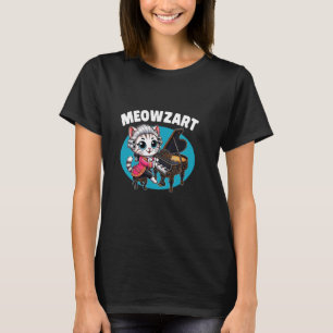 T-shirt Piano & Amoureux de les chats Meowzart drôle Mozar