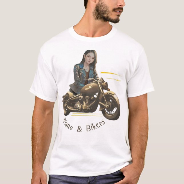 T-shirt Piano & Bikers (Devant)