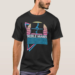 T-shirt Piano Clavier Piano Rétro Machine à Treble