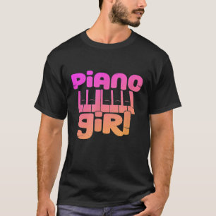 T-shirt Piano Girl Chemise Drôle Clavier Pianiste Cadeaux