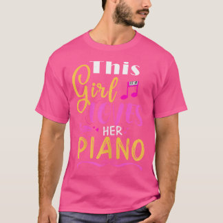 T-shirt Piano Girl Shirt I Pianist Piano Lover Player