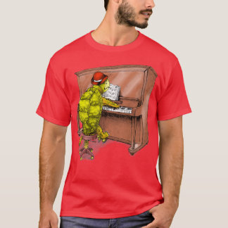 T-shirt Piano Jouer Tortue Art