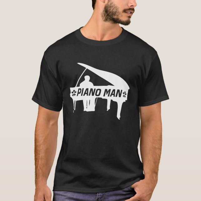 T-shirt Piano Lover Funny Cadeau Piano Man Premium (Devant)