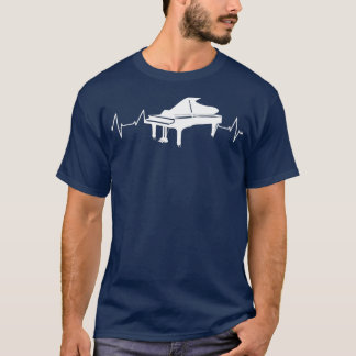 T-shirt Piano Music Clavier Heartbeat T Shirt Piano Music
