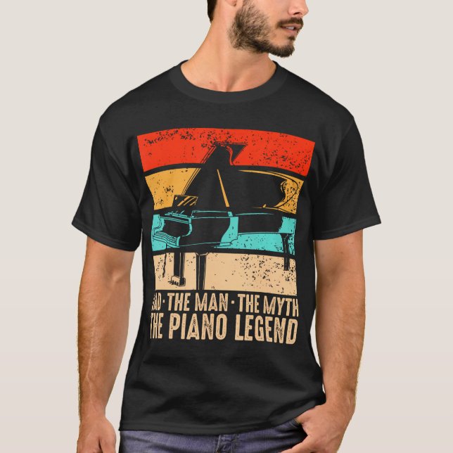 T-shirt Piano Papa Piano Man Pianiste Keyboard Musicien (Devant)