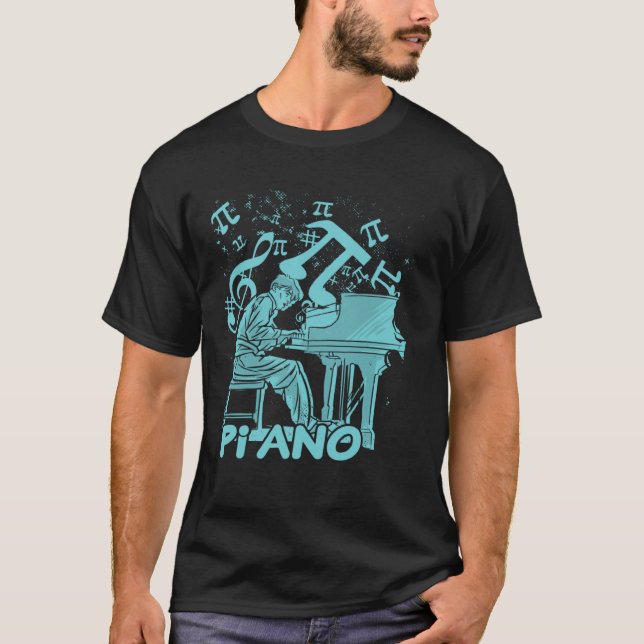 T-shirt Piano Pi  3 14 Day Symbol Math & Science Music Pun (Devant)